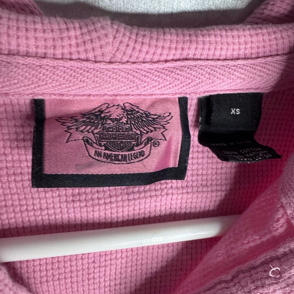Harley Davidson women’s pink Long Sleeve Shirt. XS see description - Picture 2 of 7